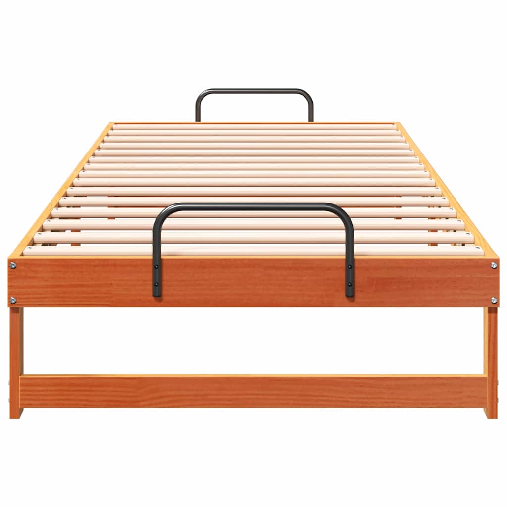 Bed Frame Brown 80 x 220 cm Solid Pine Wood