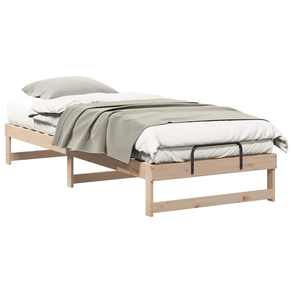 Bed Frame Brown 90 x 220 cm Solid Pine Wood