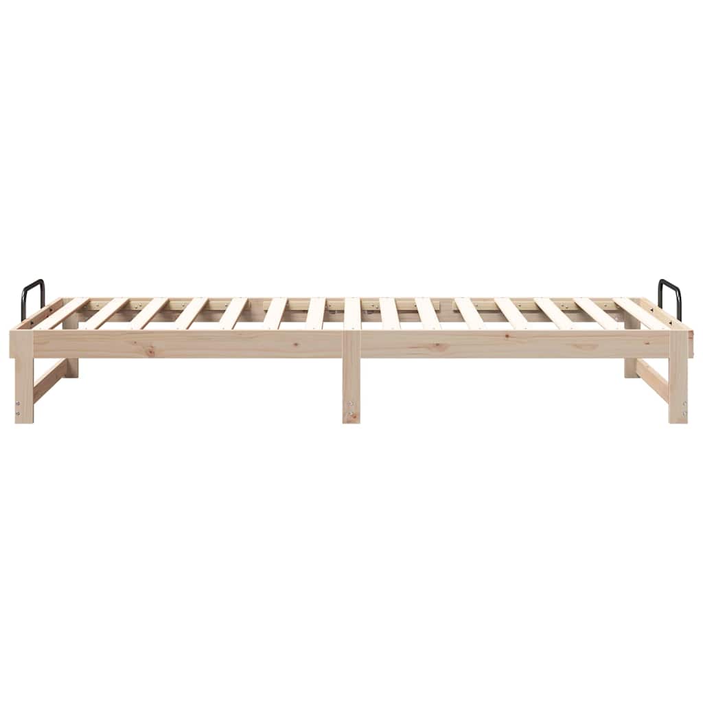 Bed Frame Brown 90 x 220 cm Solid Pine Wood