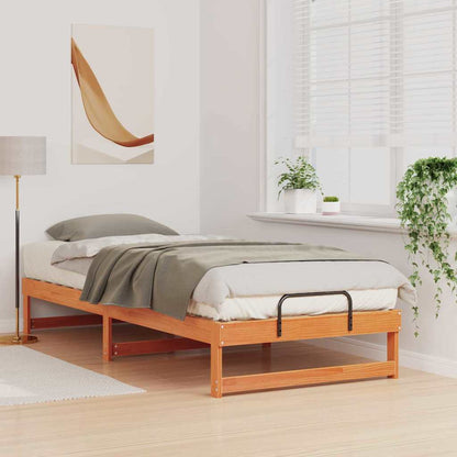 Bed Frame Brown 90 x 220 cm Solid Pine Wood