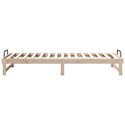 Bed Frame Brown 100 x 220 cm Solid Pine Wood