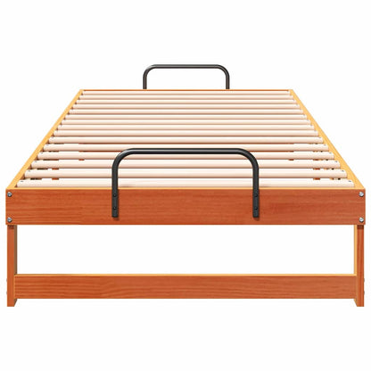 Bed Frame Brown 100 x 220 cm Solid Pine Wood
