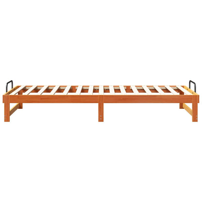 Bed Frame Brown 100 x 220 cm Solid Pine Wood