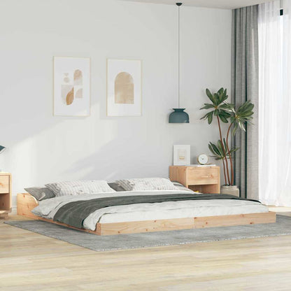 Bed Frame Brown 180 x 200 cm Solid Pine Wood