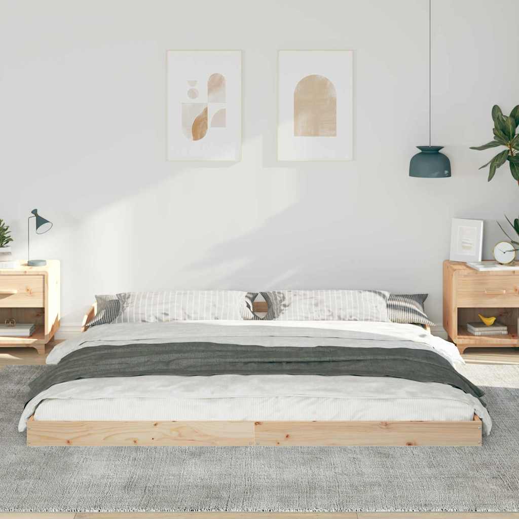Bed Frame Brown 180 x 200 cm Solid Pine Wood