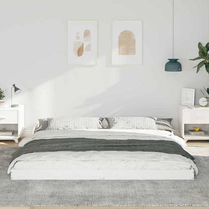 Bed Frame White 180 x 200 cm Solid pine wood