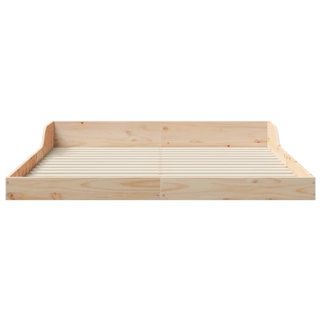 Bed Frame Brown 160 x 200 cm Solid Pine Wood