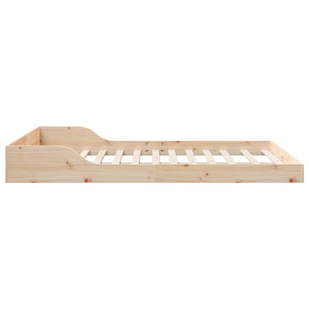 Bed Frame Brown 135 x 190 cm Solid Pine Wood