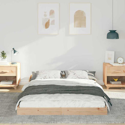 Bed Frame Brown 120 x 190 cm Solid pine wood