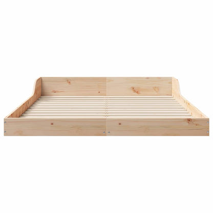 Bed Frame Brown 120 x 190 cm Solid pine wood