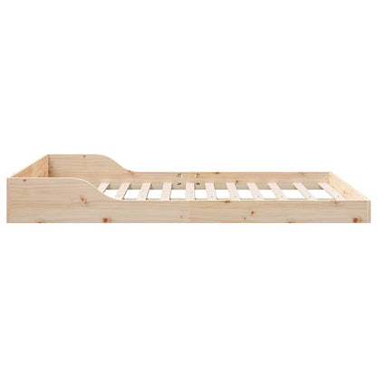 Bed Frame Brown 120 x 190 cm Solid pine wood