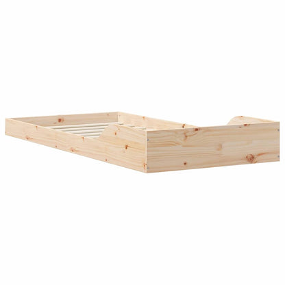 Bed Frame Brown 90 x 190 cm Solid pine wood