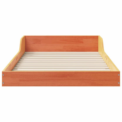 Bed Frame Wax brown 90 x 190 cm Solid pine wood
