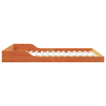 Bed Frame Wax brown 160 x 210 cm Solid pine wood