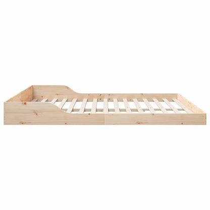 Bed Frame Brown 200 x 210 cm Solid pine wood