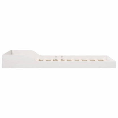 Bed Frame White 90 x 220 cm Solid pine wood