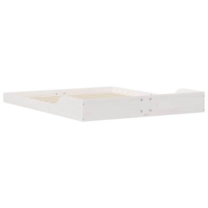 Bed Frame White 140 x 220 cm Solid pine wood