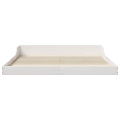 Bed Frame White 140 x 220 cm Solid pine wood