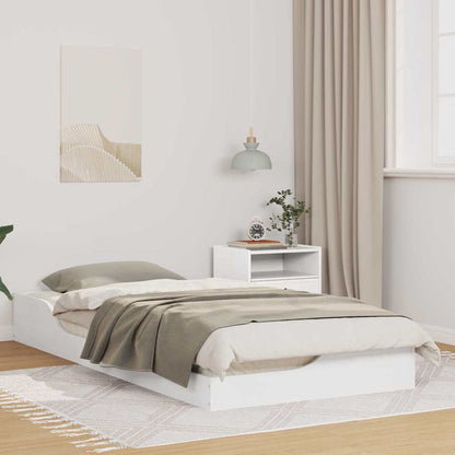 Floor Bed Frame White 80 x 200 cm Solid pine wood