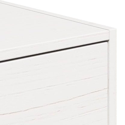 Bedside Table White 50 x 32.5 x 24 cm Solid pine wood