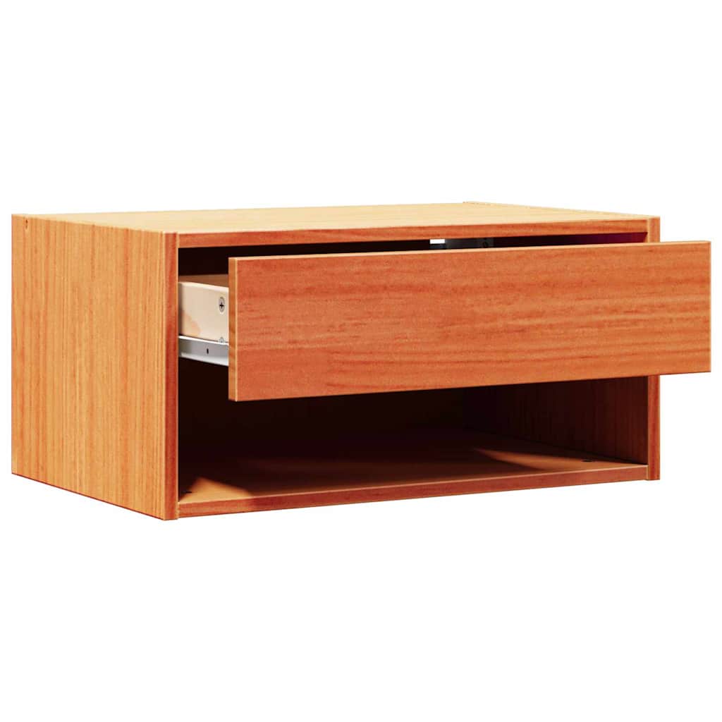 Bedside Table 2 pcs Wax brown 50 x 32.5 x 24 cm Solid pine wood