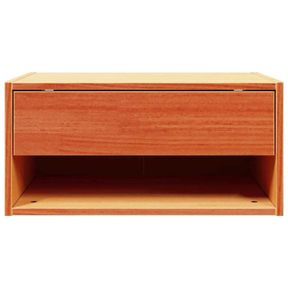 Bedside Table 2 pcs Wax brown 50 x 32.5 x 24 cm Solid pine wood