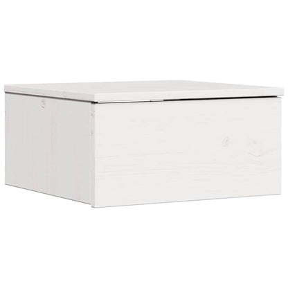 Bedside Table 2 pcs White 37 x 35 x 18.5 cm Solid pine wood