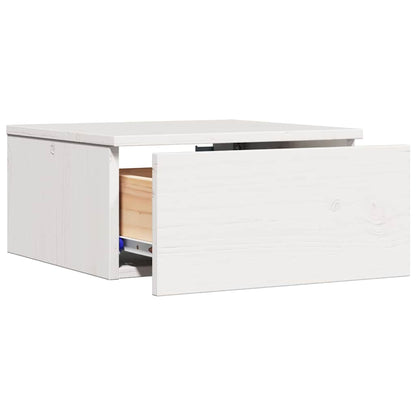 Bedside Table 2 pcs White 37 x 35 x 18.5 cm Solid pine wood