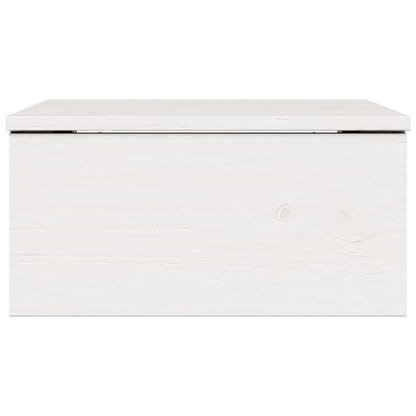 Bedside Table 2 pcs White 37 x 35 x 18.5 cm Solid pine wood