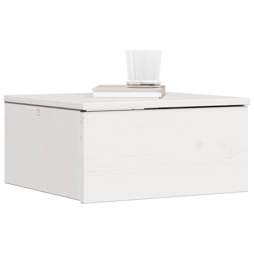 Bedside Table 2 pcs White 37 x 35 x 18.5 cm Solid pine wood