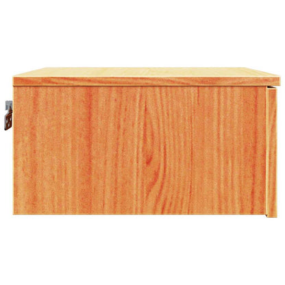 Bedside Table 2 pcs Wax brown 37 x 35 x 18.5 cm Solid pine wood