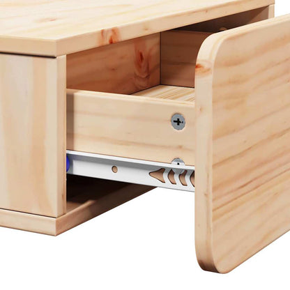 Bedside Table Brown 44 x 32.5 x 40 cm Solid pine wood