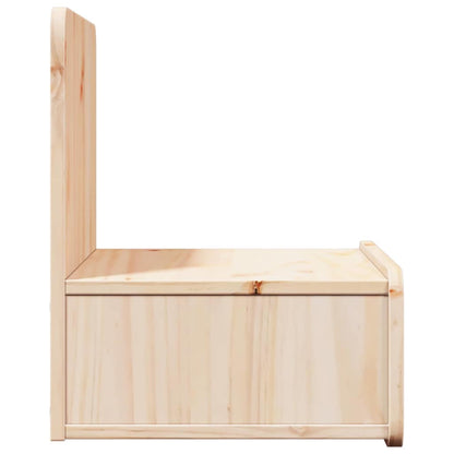 Bedside Table Brown 44 x 32.5 x 40 cm Solid pine wood