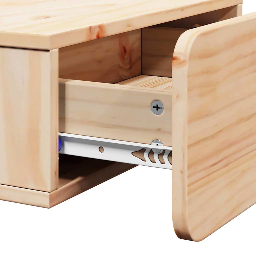 Bedside Table 2 pcs Brown 44 x 32.5 x 40 cm Solid pine wood