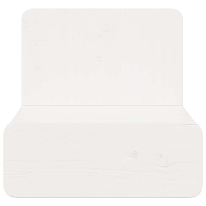 Bedside Table White 44 x 32.5 x 40 cm Solid pine wood