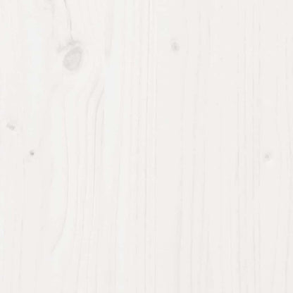 Bedside Table White 44 x 32.5 x 40 cm Solid pine wood