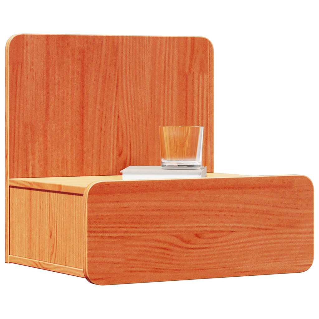 Bedside Table 2 pcs Wax brown 44 x 32.5 x 40 cm Solid pine wood