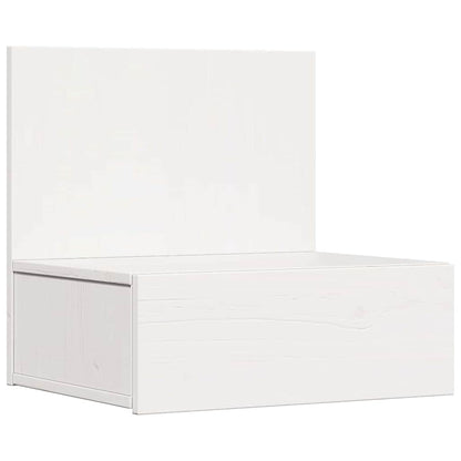Bedside Table White 42 x 32.5 x 40 cm Solid pine wood
