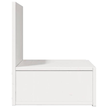 Bedside Table White 42 x 32.5 x 40 cm Solid pine wood