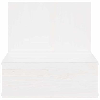 Bedside Table 2 pcs White 42 x 32.5 x 40 cm Solid pine wood