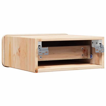 Bedside Table Brown 39 x 34 x 16.5 cm Solid pine wood