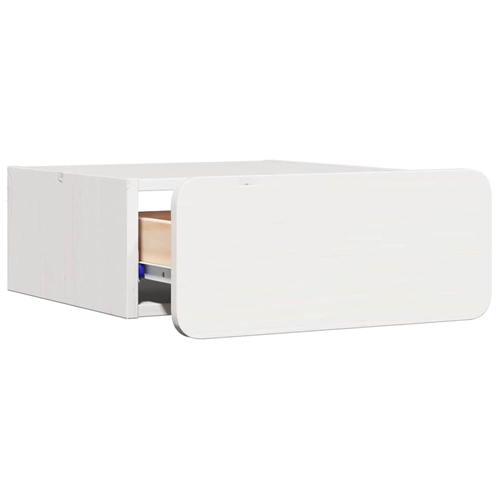 Bedside Table 2 pcs White 39 x 34 x 16.5 cm Solid pine wood