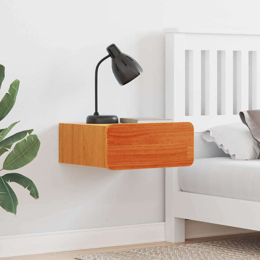 Bedside Table 2 pcs Wax brown 39 x 34 x 16.5 cm Solid pine wood