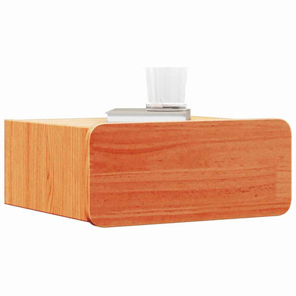 Bedside Table 2 pcs Wax brown 39 x 34 x 16.5 cm Solid pine wood