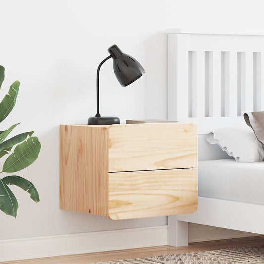 Bedside Table with Drawer Brown 39 x 34 x 33 cm Solid pine wood