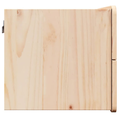 Bedside Table with Drawer Brown 39 x 34 x 33 cm Solid pine wood