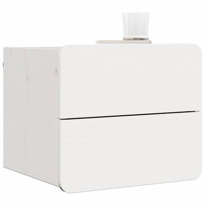 Bedside Table with Drawer White 39 x 34 x 33 cm Solid pine wood