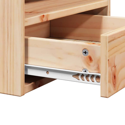 Bedside Table 2 pcs Brown 38 x 36 x 29.5 cm Solid pine wood