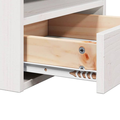 Bedside Table 2 pcs White 38 x 36 x 29.5 cm Solid pine wood