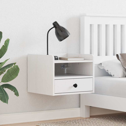 Bedside Table 2 pcs White 38 x 36 x 29.5 cm Solid pine wood